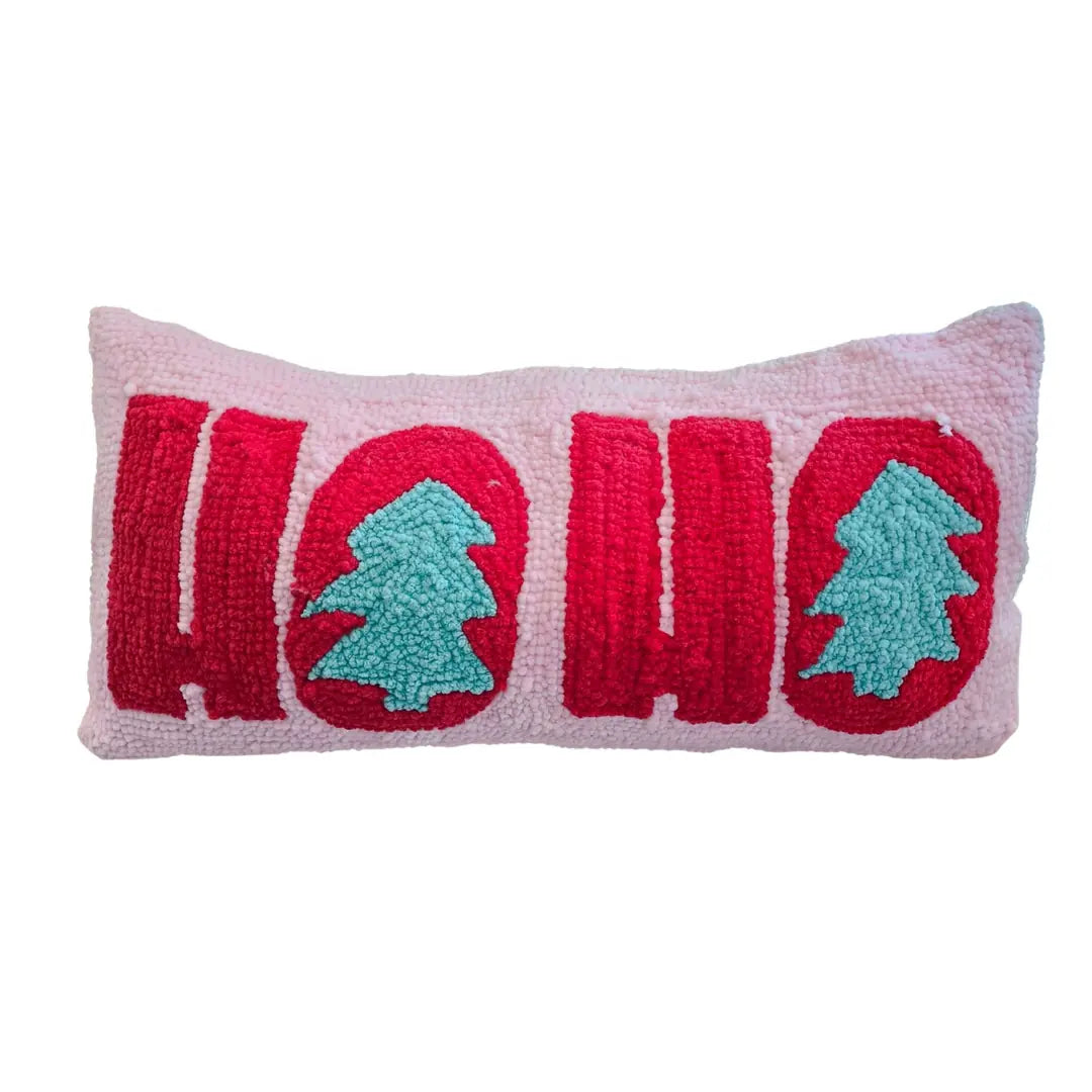Ho Ho Yazılı Yılbaşı Tufting Kırlent - 3