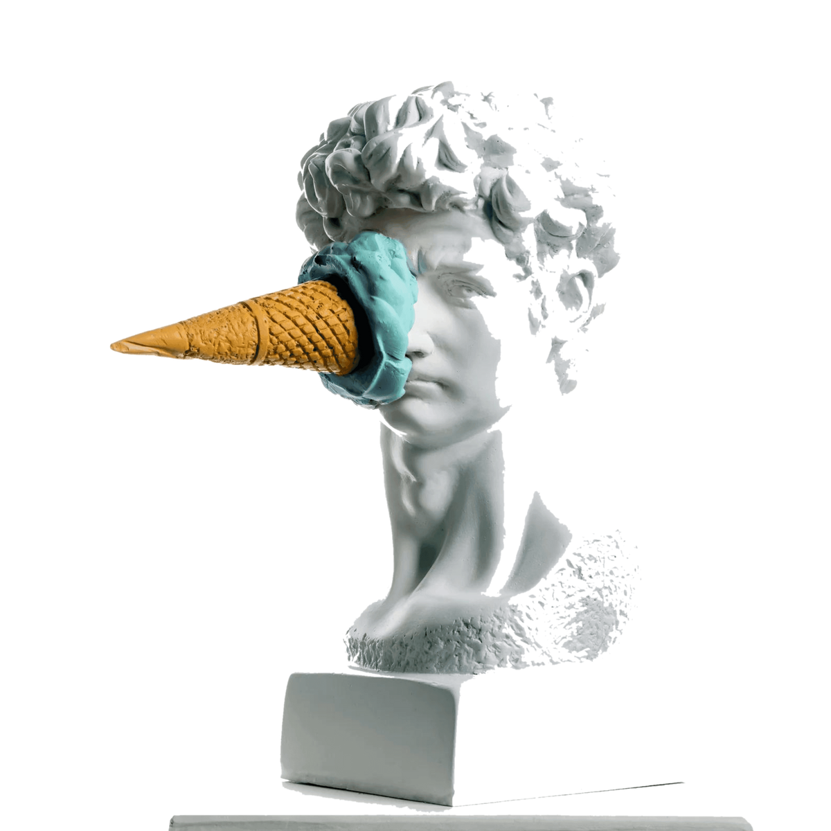 İce Cream David Blue – tasarım heykel şeffaf ana ürün görseli | Drag&Drop