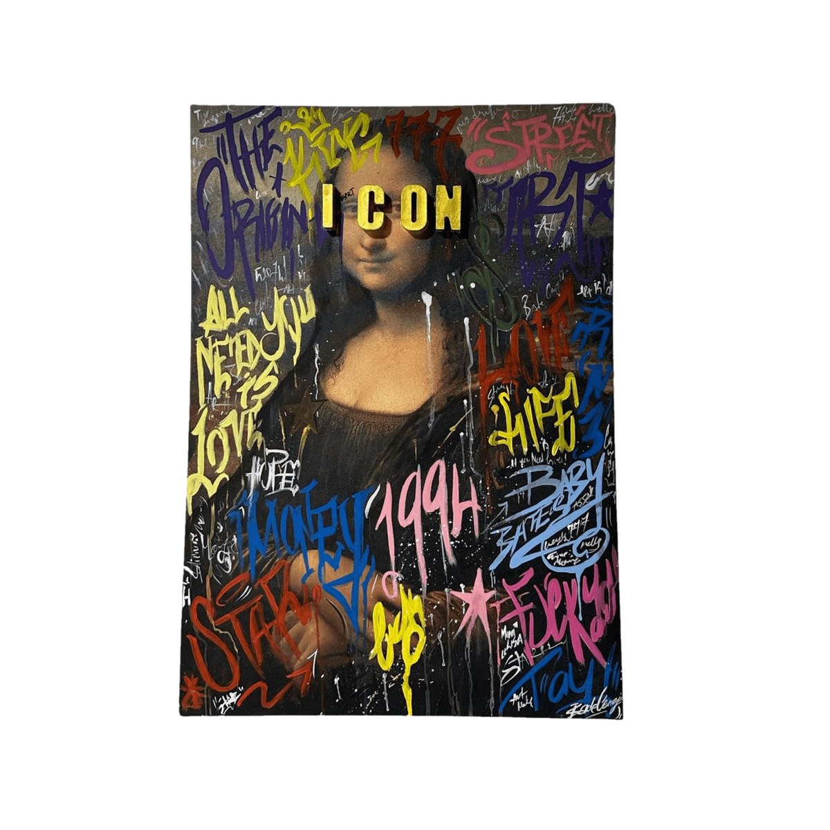 Icon Mona Lisa Tablo – duvar sanatı şeffaf ana ürün görseli | Drag&Drop
