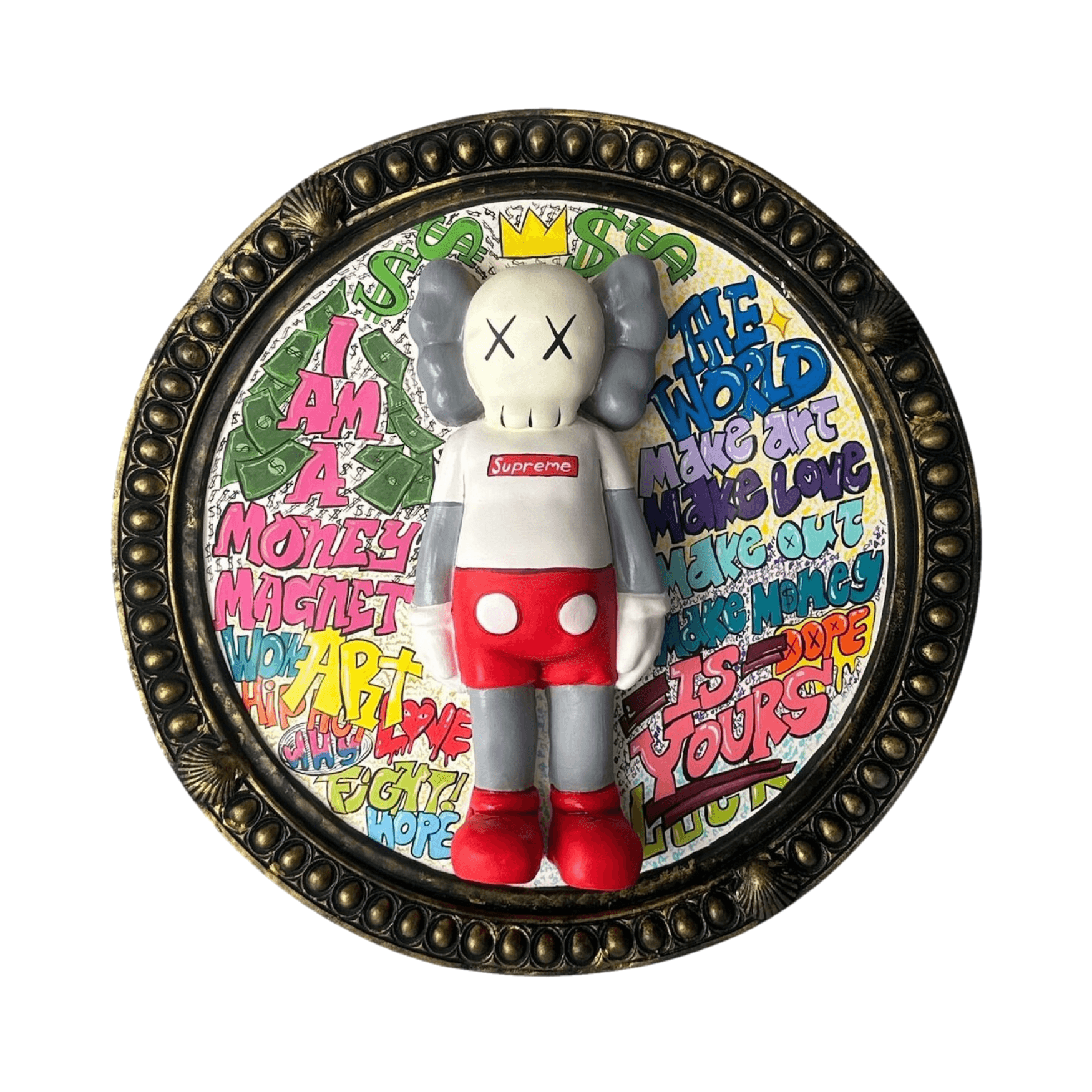 Drag&Drop transparent product image - Kaws Rölyef Tablo Heykel