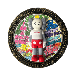 Drag&Drop transparent product image - Kaws Rölyef Tablo Heykel