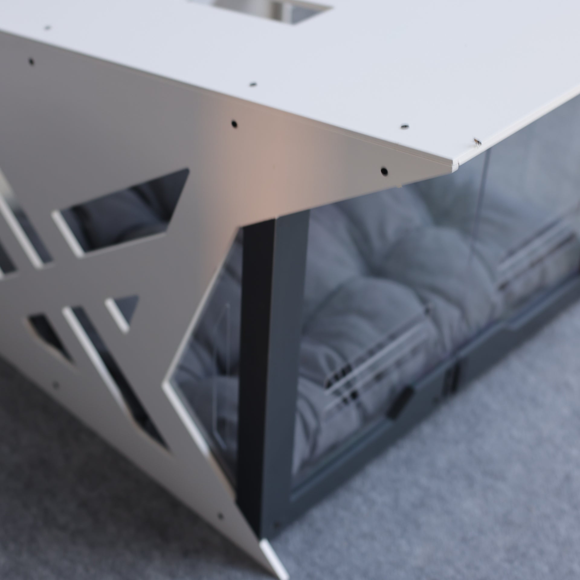 Lotus Master Dl Beyaz modern köpek ve kedi evi
