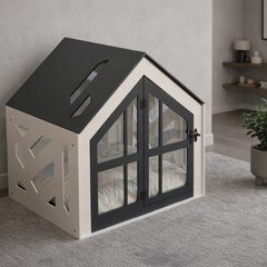 Lotus Sb Siyah Beyaz köpek evi - alternatif görünüm