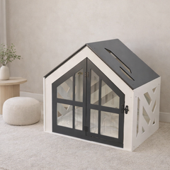 Lotus Sb Siyah Beyaz köpek evi - alternatif görünüm