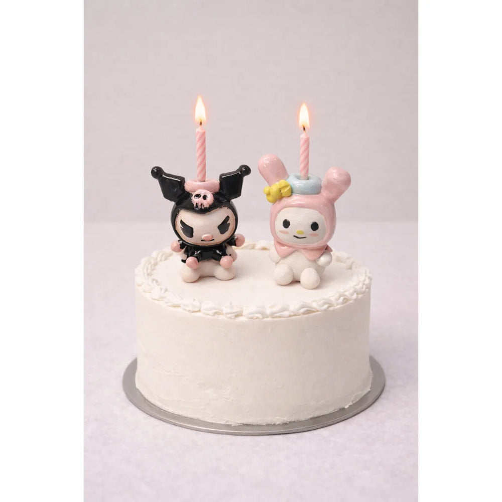 Kuromi ve My Melody Seramik Mumluk Seti - Mamezon Ceramics
