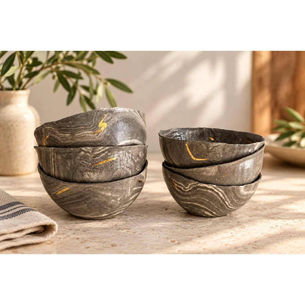 Marble Seramik Kase - Mamezon Ceramics