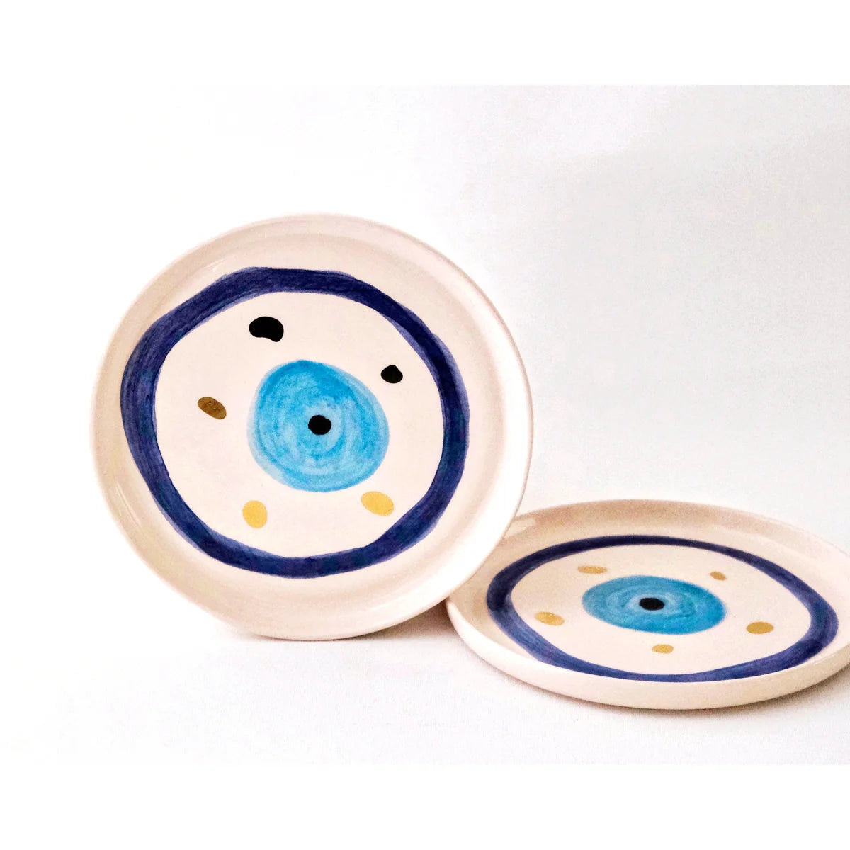 Nazr Mavi Tatlı Tabağı - Mamezon Ceramics görsel 2