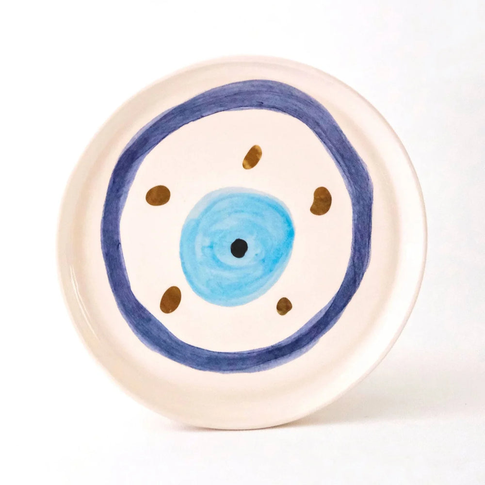 Nazr Mavi Tatlı Tabağı - Mamezon Ceramics