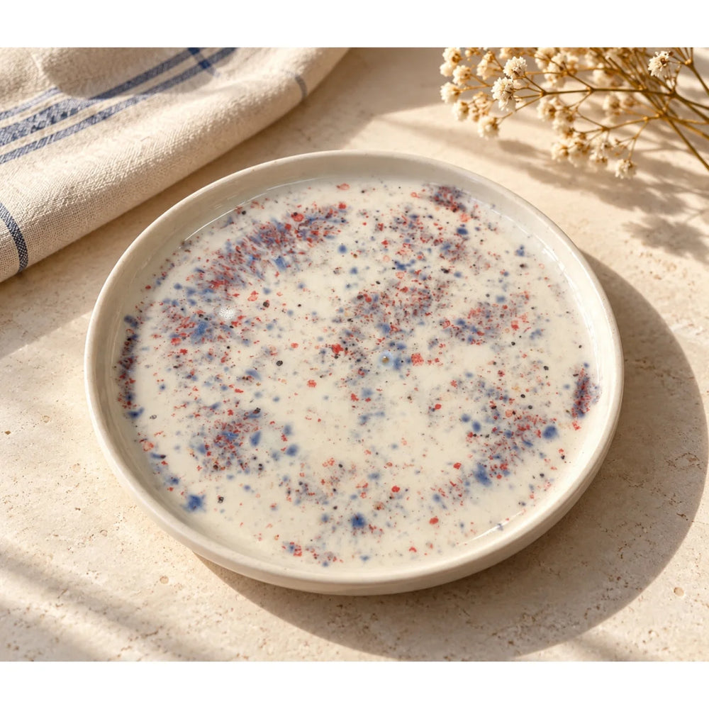 Stoneware Nokta Sunum Tabağı - Mamezon Ceramics