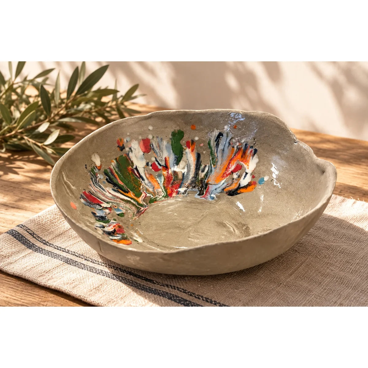 Stone Akışkan Seramik Kase - Mamezon Ceramics