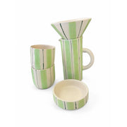 Çizgili Seramik V60 Kahve Demleme Seti - Mamezon Ceramics