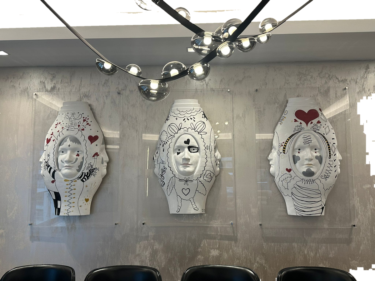 Drag&Drop transparent product image - Face Wall Sculpture Set