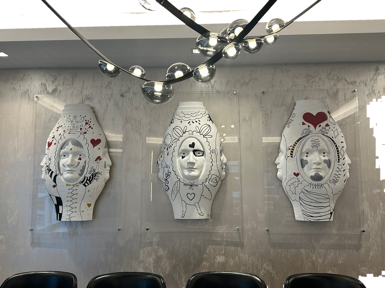 Drag&Drop transparent product image - Face Wall Sculpture Set