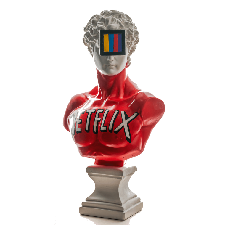 Drag&Drop transparent product image - Design Netflix David Sculpture