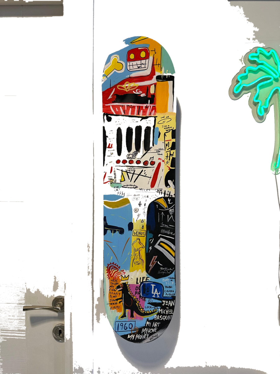 Drag&Drop transparent product image - Basquiat 2 - Skateboard Tablo