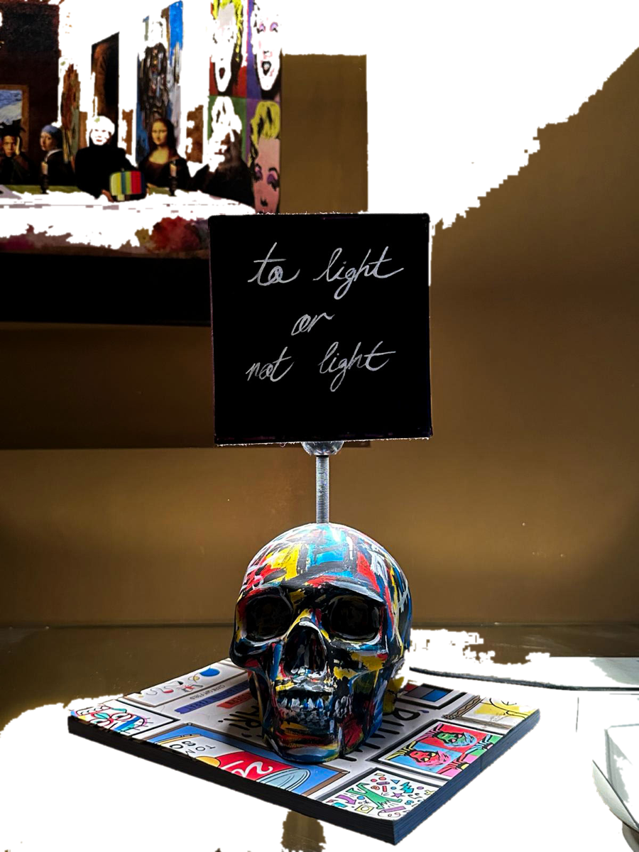 Drag&Drop transparent product image - Basquiat Abajur