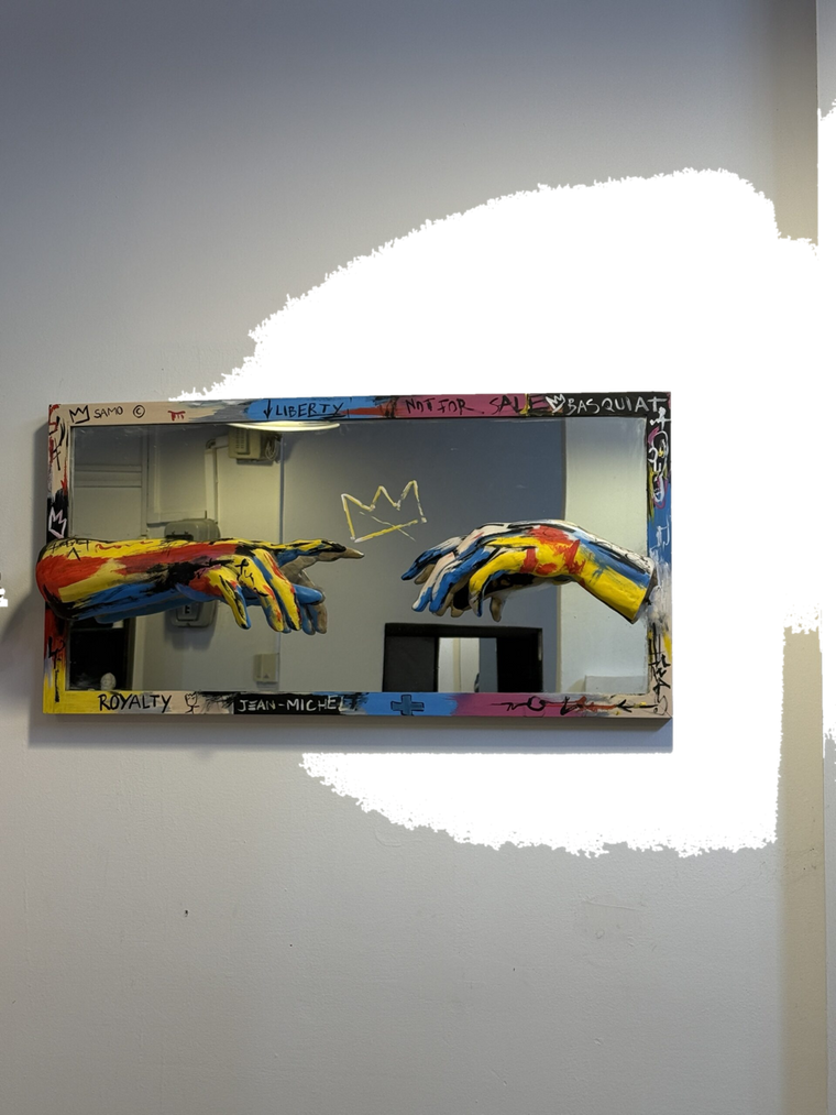 Drag&Drop transparent product image - Basquiat Mirror