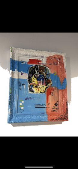 Drag&Drop transparent product image - Basquiat Skull Tablo