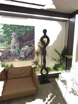 Drag&Drop transparent product image - Black Abstract Sculpture 200 cm