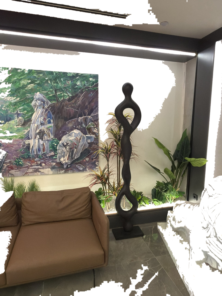 Drag&Drop transparent product image - Black Abstract Sculpture 200 cm