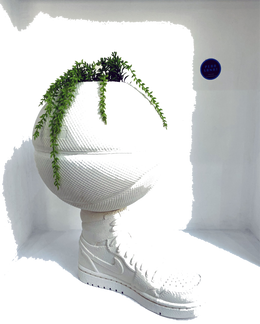 Drag&Drop transparent product image - Design Basketball Saksı