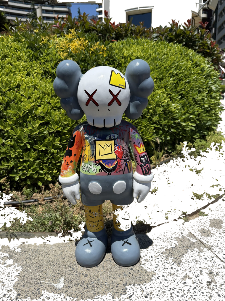 Drag&Drop transparent product image - Design Basquiat Kaws 60 cm
