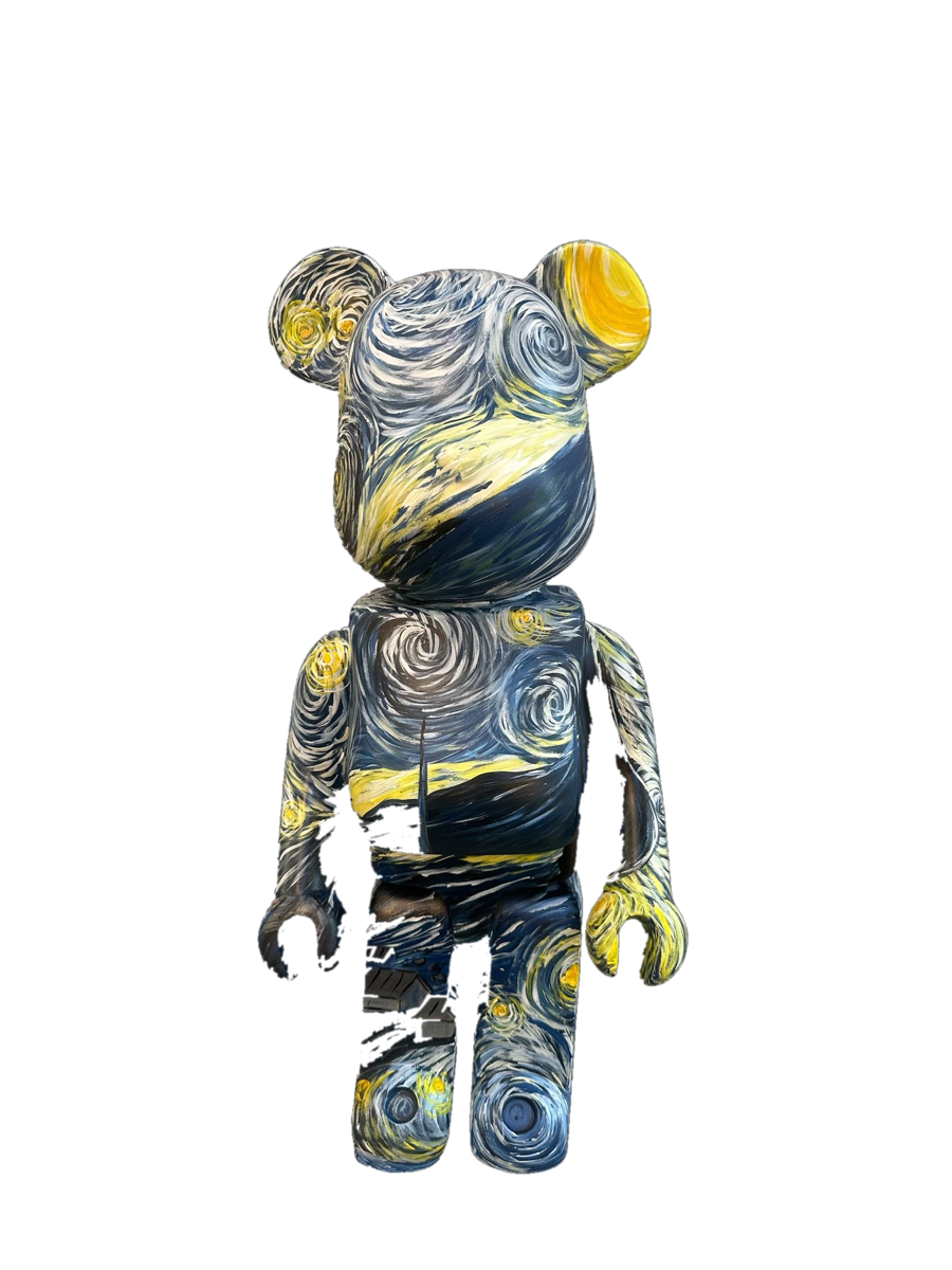 Drag&Drop transparent product image - Design Bearbrick 70 cm – Starry Night