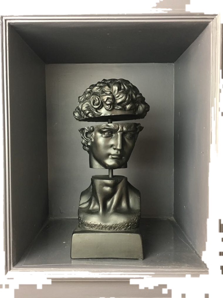 Drag&Drop transparent product image - Design David Bust-Three piece