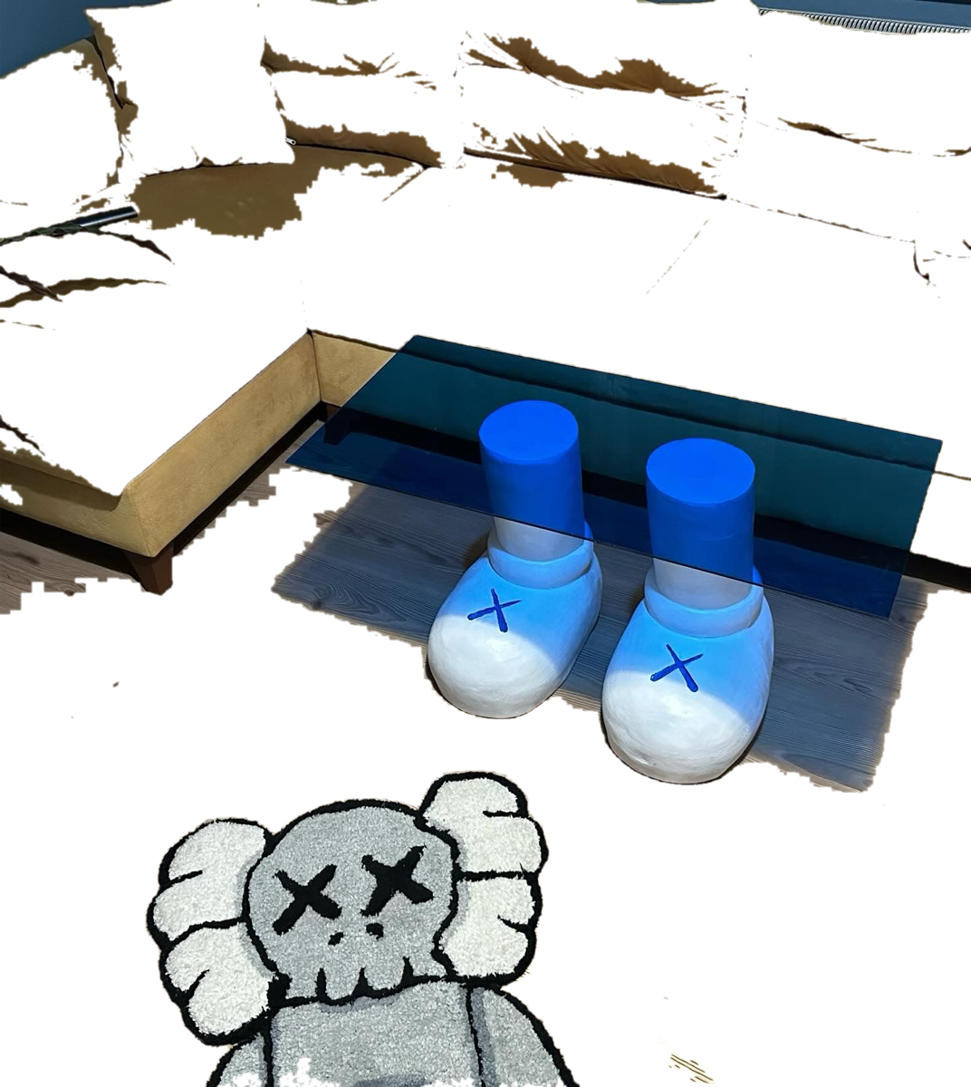 Drag&Drop transparent product image - Design Kaws Sehpa