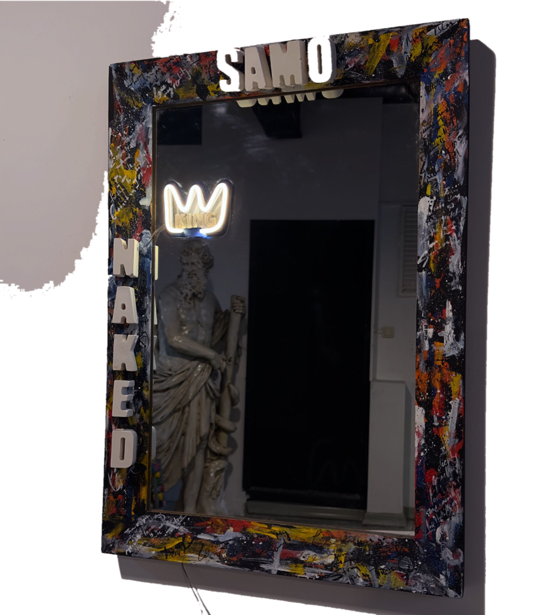 Drag&Drop transparent product image - Design Wall Mirror Basquiat