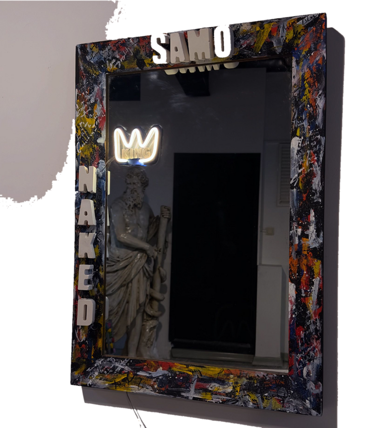 Drag&Drop transparent product image - Design Wall Mirror Basquiat