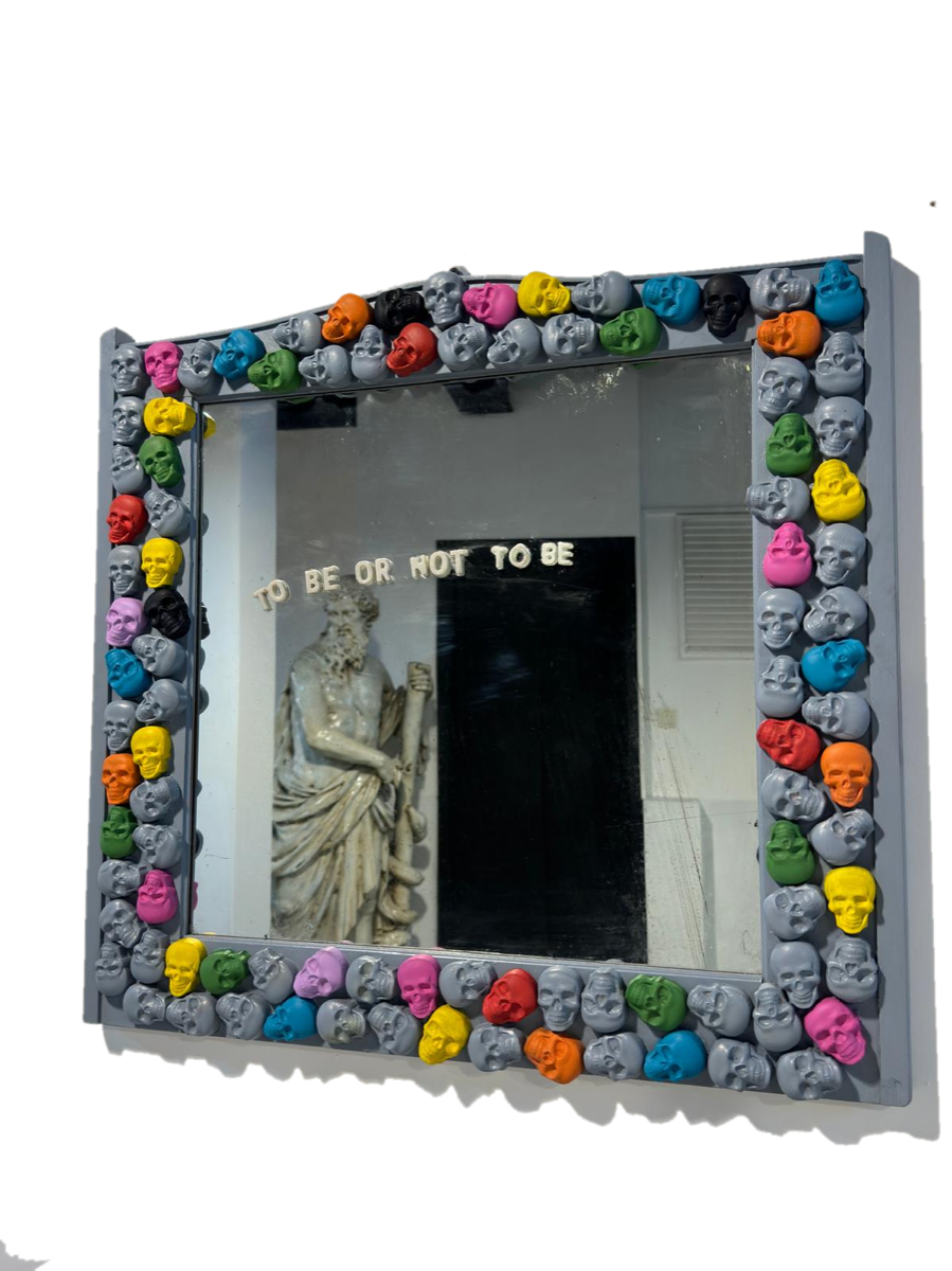 Drag&Drop transparent product image - Design Wall Mirror Color Skull