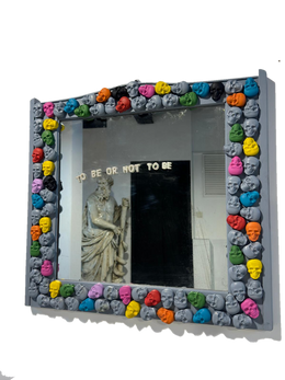 Drag&Drop transparent product image - Design Wall Mirror Color Skull