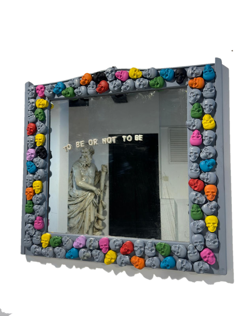 Drag&Drop transparent product image - Design Wall Mirror Color Skull