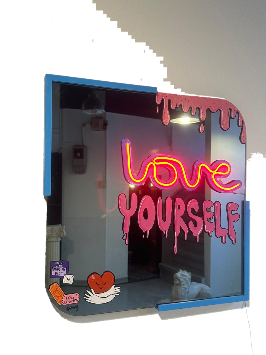 Drag&Drop transparent product image - Design Wall Mirror Love Yourself