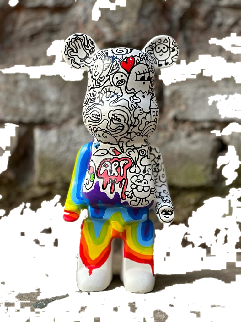 Drag&Drop transparent product image - Desing Rainbow Doodle Bear