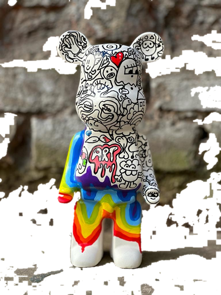 Drag&Drop transparent product image - Desing Rainbow Doodle Bear