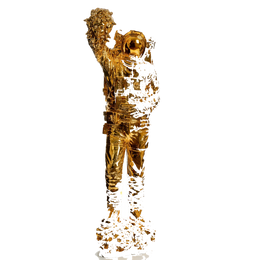 Drag&Drop transparent product image - Gold Medusa Astronot