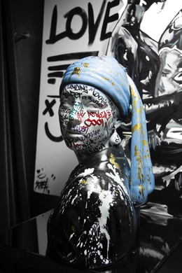 Drag&Drop transparent product image - İnci Küpeli Kız x Street Art