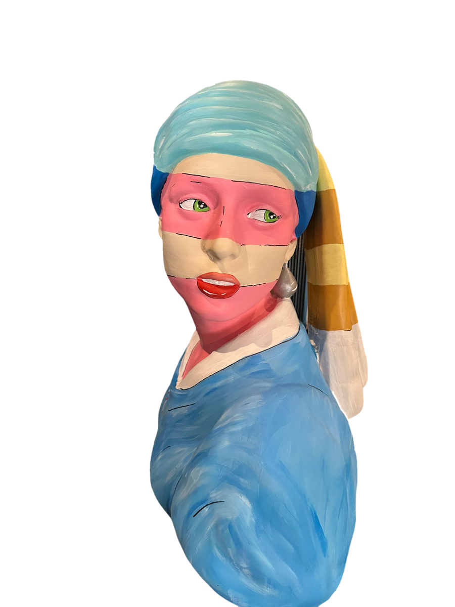 Drag&Drop transparent product image - Johannes Vermeer – İnci Küpeli Kız Pop Art