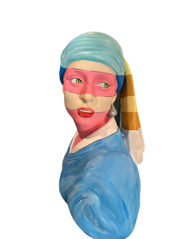 Drag&Drop transparent product image - Johannes Vermeer – İnci Küpeli Kız Pop Art