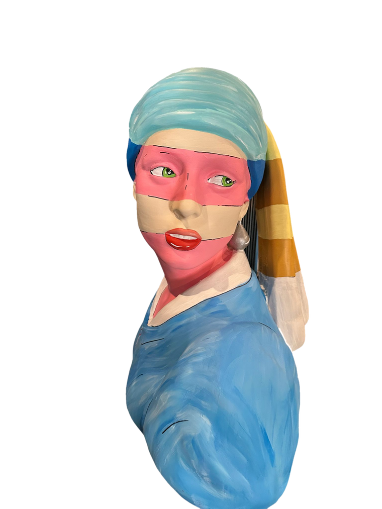 Drag&Drop transparent product image - Johannes Vermeer – İnci Küpeli Kız Pop Art