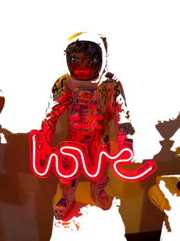 Drag&Drop transparent product image - Love Basquiat Astronot