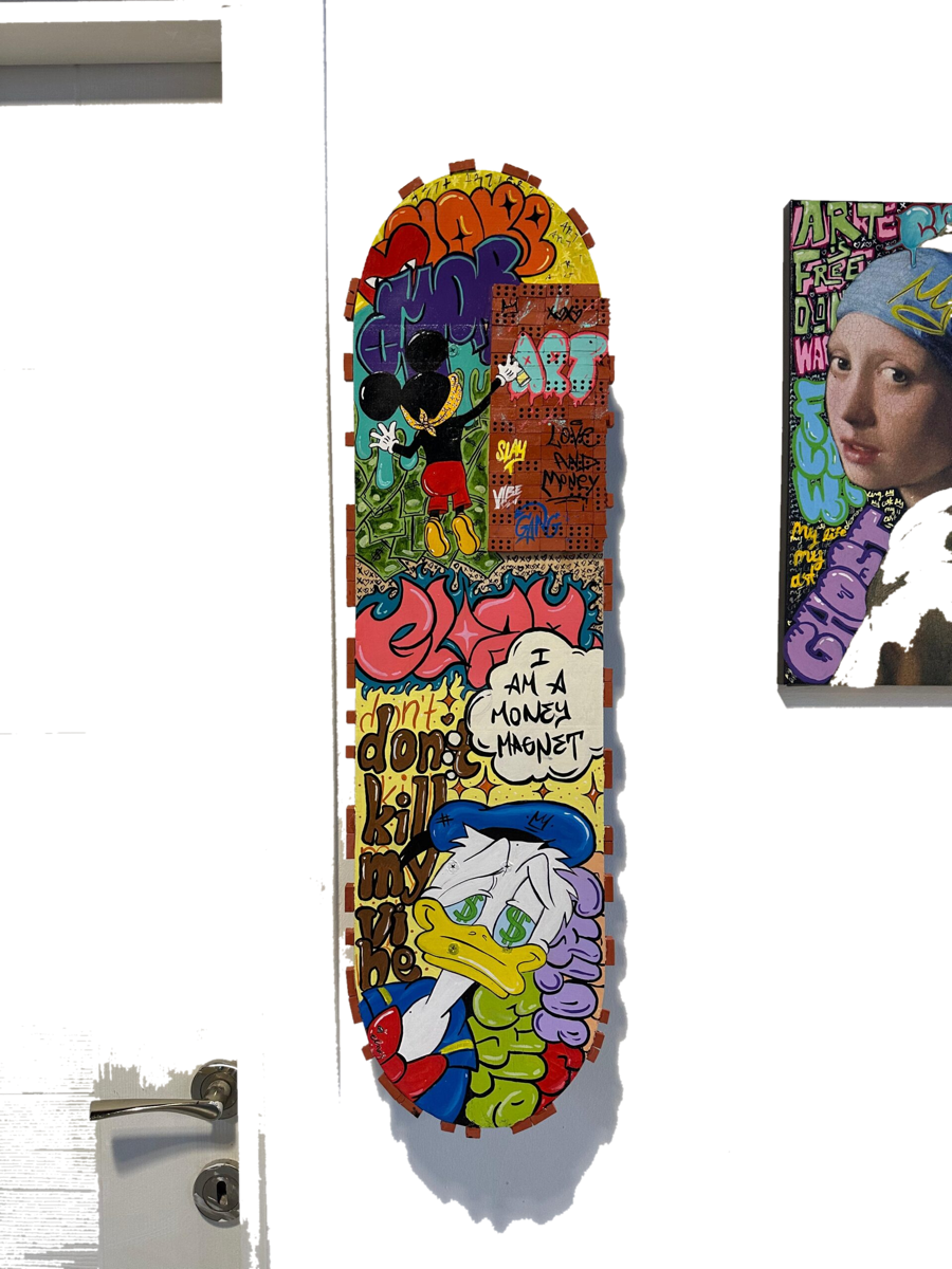Drag&Drop transparent product image - Pop Art Skateboard Tablo