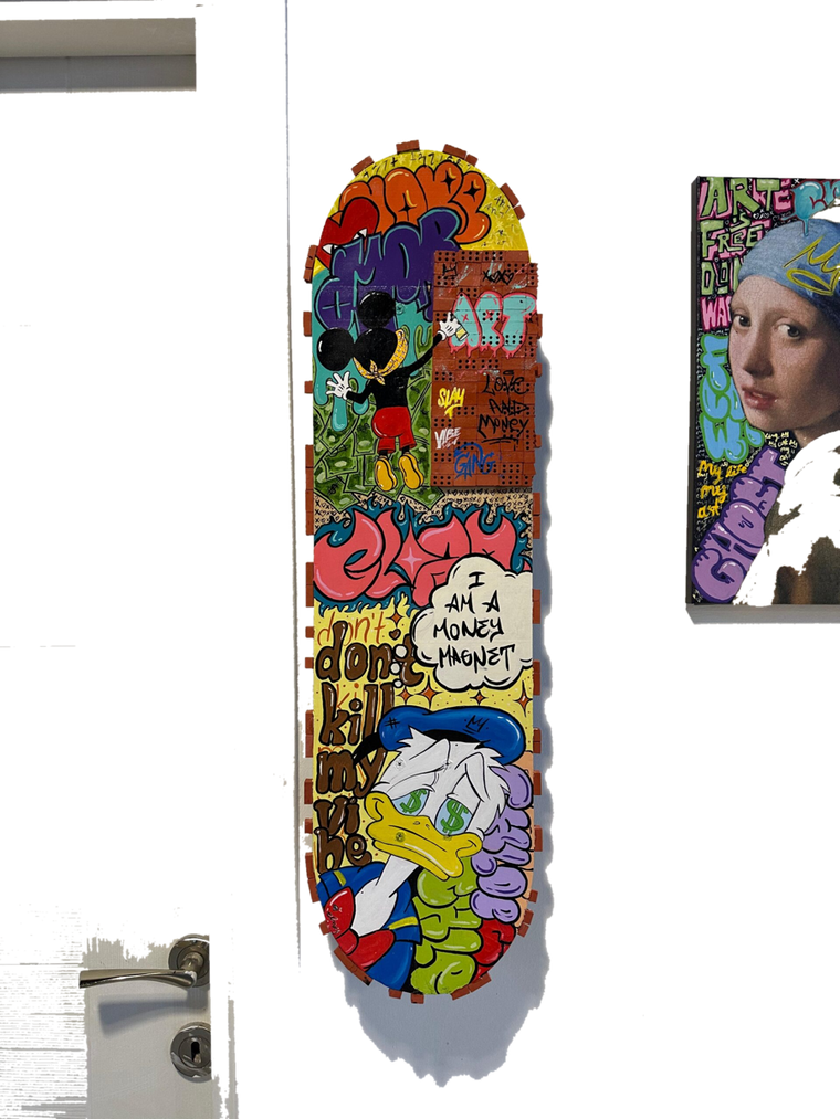 Drag&Drop transparent product image - Pop Art Skateboard Tablo