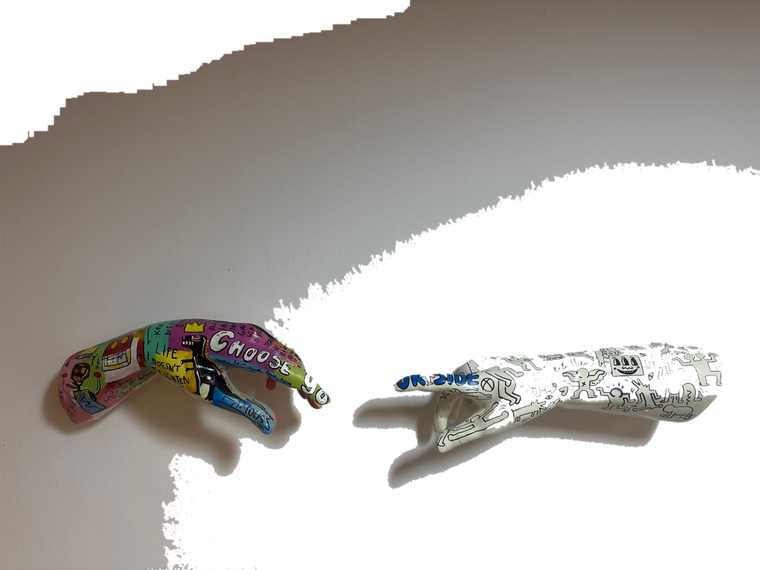 Drag&Drop transparent product image - The Creation of Adam Pop Art