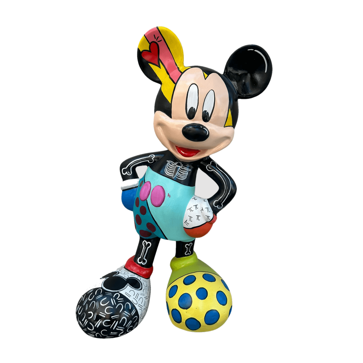 Pop Art Mickey 3 Heykel – tasarım heykel şeffaf ana ürün görseli | Drag&Drop