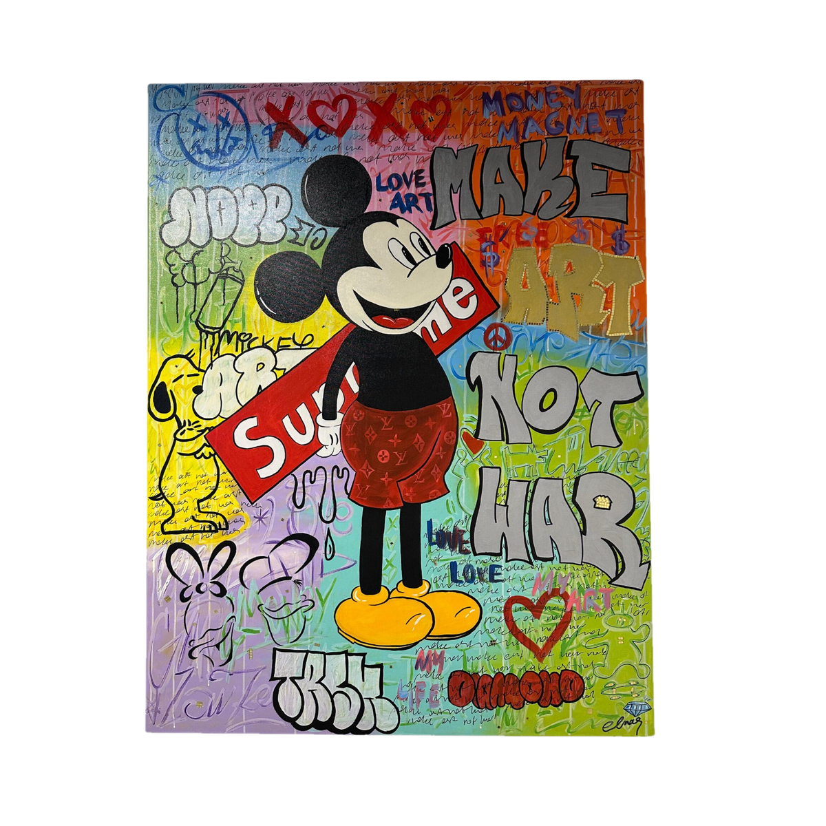 Pop Art Mickey Tablo – tablo şeffaf ana ürün görseli | Drag&Drop