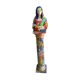 Drag&Drop transparent product image - Pop Art Mona Lisa x Street Art Column Sculpture
