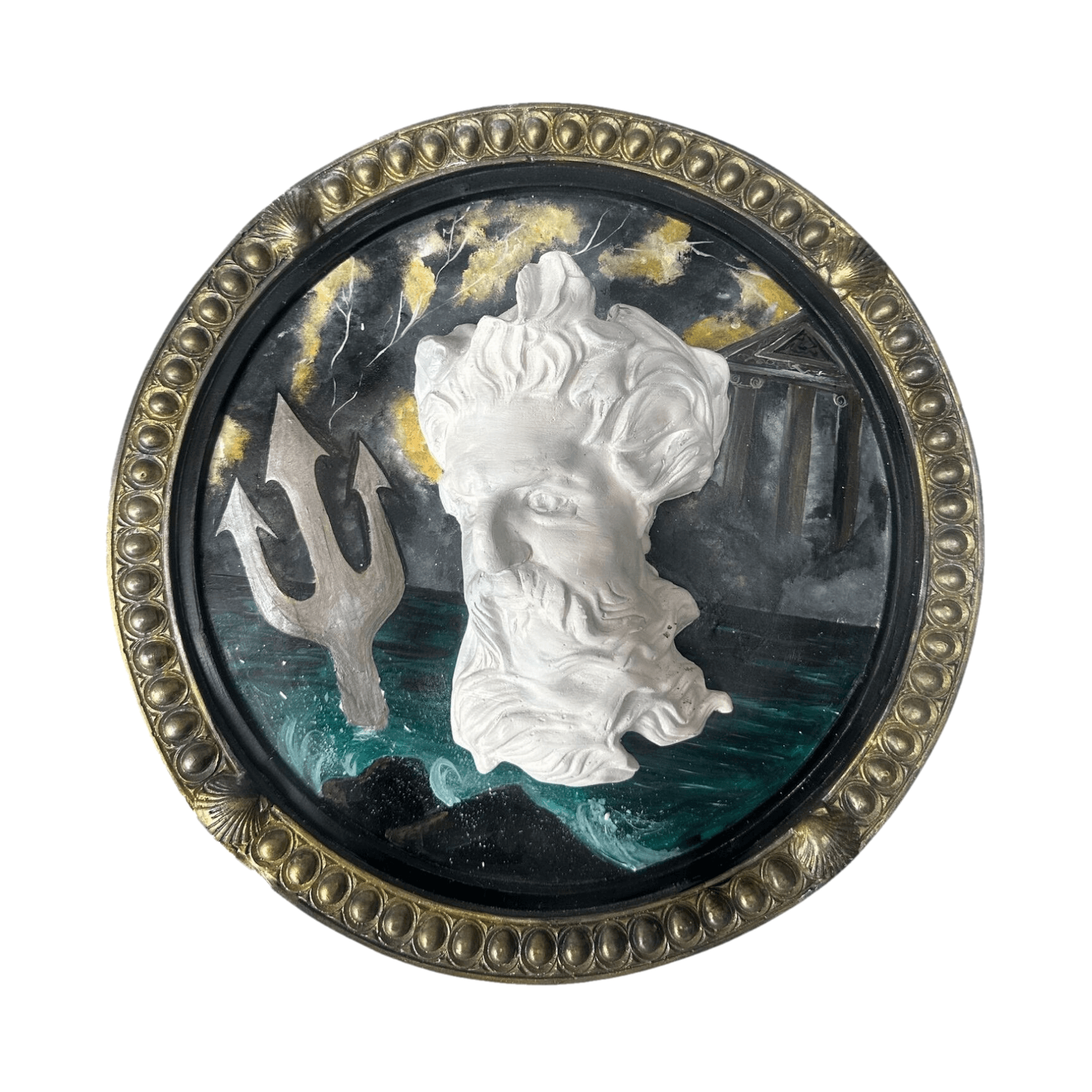 Drag&Drop transparent product image - Poseidon Rölyef Tablo Heykel